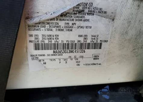 2021 Ford Ecosport Se from USA, damaged, VIN MAJ6S3GL3MC451326